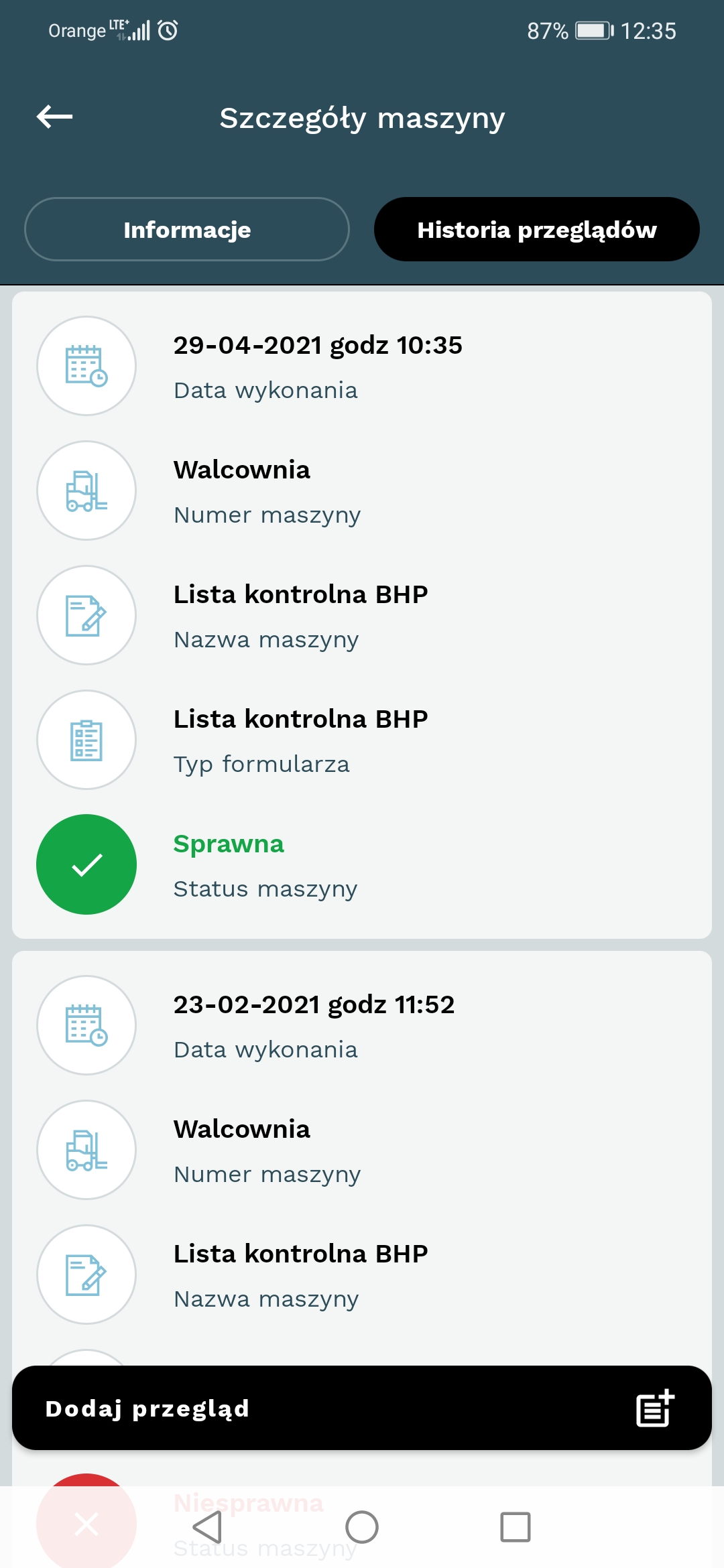 screenshot of Xafy Safety App